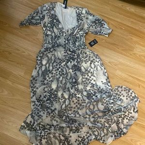 Snake print express dress
